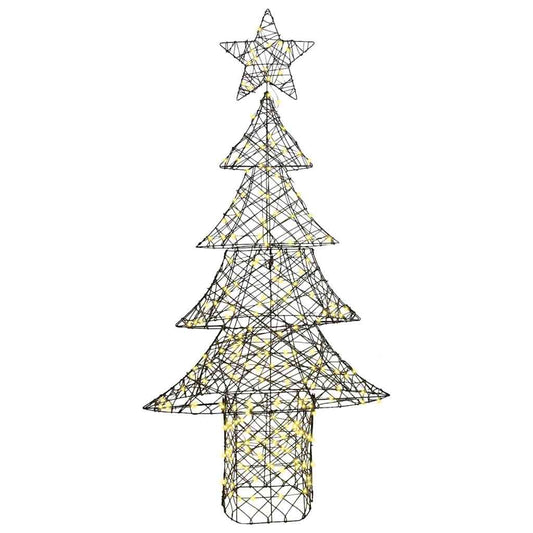 HKH Árvore de Natal com 240 LED em Vime - Branco Quente