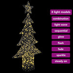 HKH Árvore de Natal com 240 LED em Vime - Branco Quente