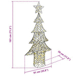 HKH Árvore de Natal com 240 LED em Vime - Branco Quente