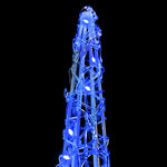 HKH Conjunto de 3 Árvores de Natal com 90 LED's em Acrílo - Azul