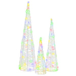 HKH Conjunto de 3 Árvores de Natal em Acrílo - Colorido