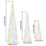HKH Conjunto de 3 Árvores de Natal em Acrílo - Colorido