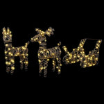 HKH Trenó Puxado Por Rena em Vime - Branco Quente