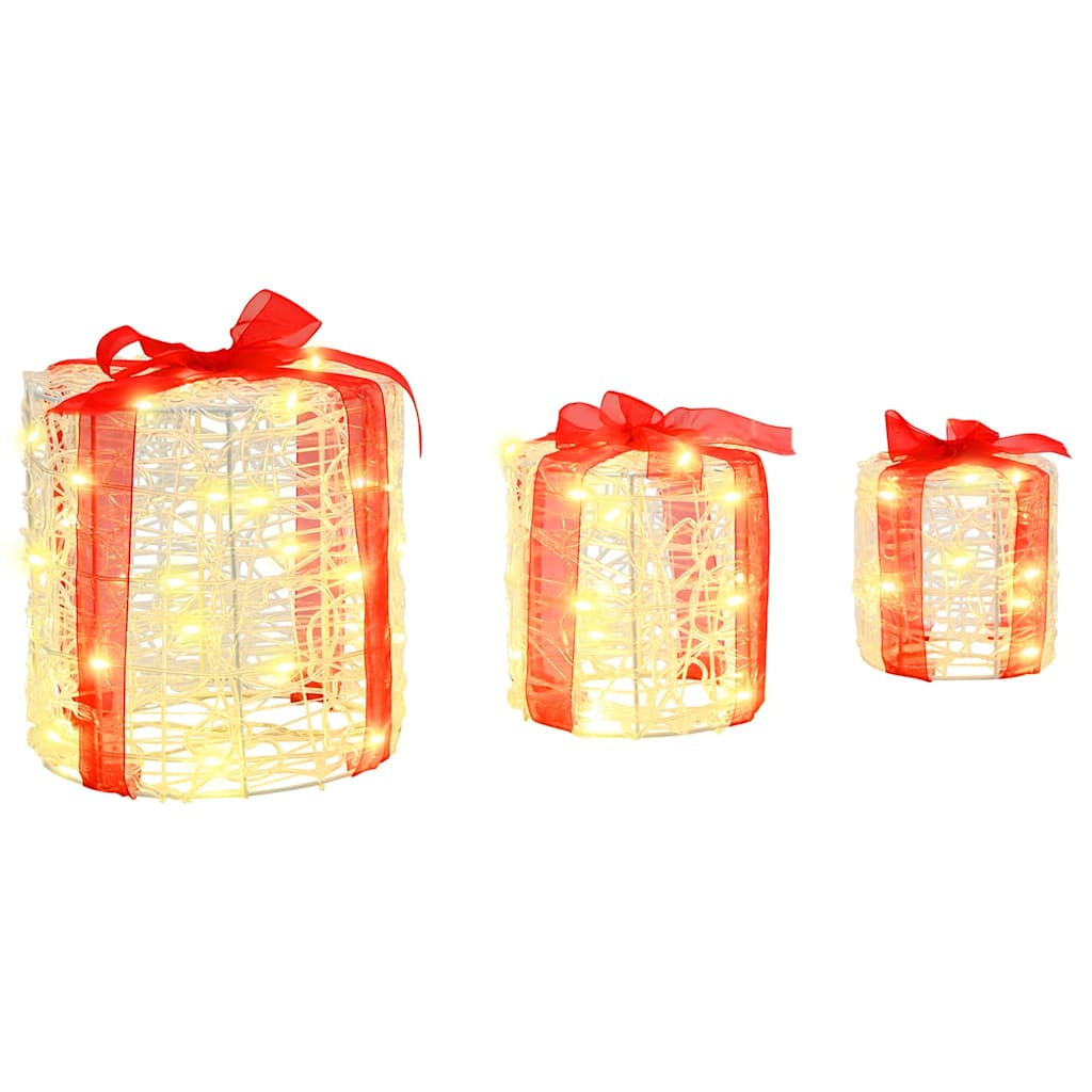 HKH Juego de 3 Regalos Decorativos - Blanco Cálido