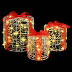 HKH Conjunto de 3 Presentes Decorativos - Branco Quente