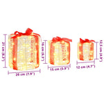 HKH Conjunto de 3 Presentes Decorativos - Branco Quente