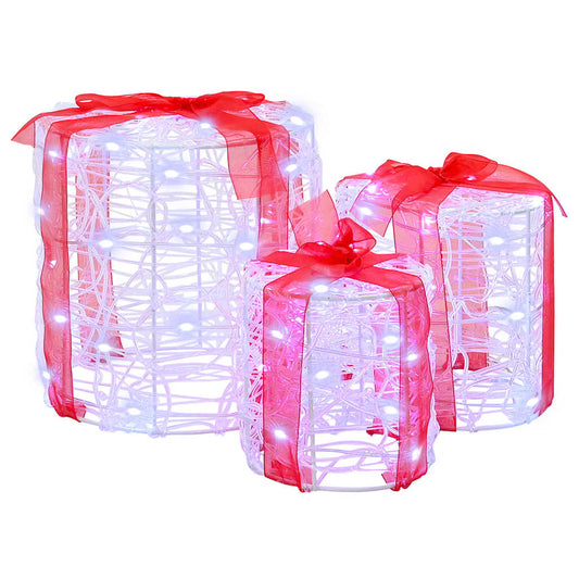 HKH Conjunto de 3 Presentes Decorativos - Branco Frio