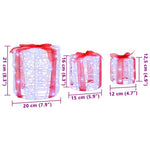 HKH Conjunto de 3 Presentes Decorativos - Branco Frio
