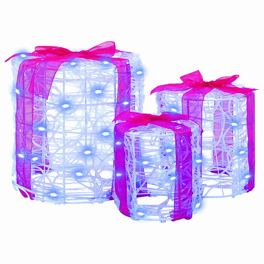 HKH Conjunto de 3 Presentes Decorativos em Acrílo - Azul