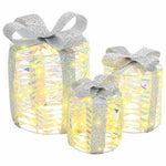 HKH Conjunto de 3 Presentes Decorativos em PET - Branco Quente