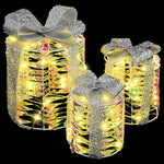 HKH Conjunto de 3 Presentes Decorativos em PET - Branco Quente