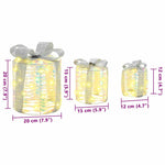 HKH Conjunto de 3 Presentes Decorativos em PET - Branco Quente