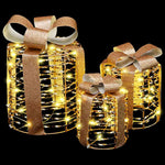 HKH Conjunto de 3 Presentes Decorativos em PET - Branco Quente