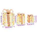 HKH Conjunto de 3 Presentes Decorativos em PET - Branco Quente