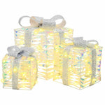 HKH Conjunto de 3 Presentes Decorativos em PET - Branco Quente