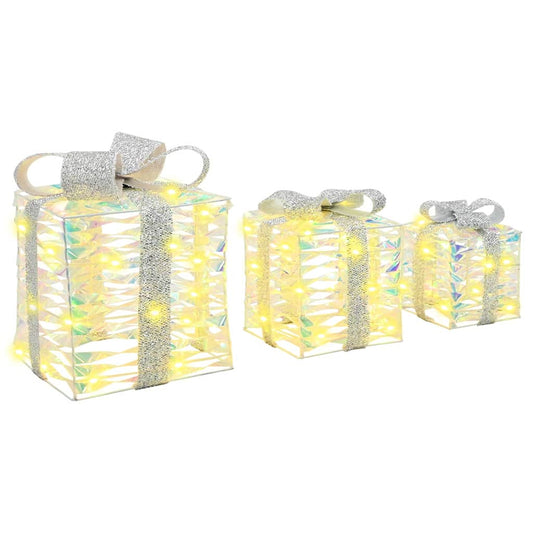 HKH Conjunto de 3 Presentes Decorativos em PET - Branco Quente