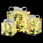 HKH Conjunto de 3 Presentes Decorativos em PET - Branco Quente