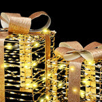HKH Conjunto de 3 Presentes Decorativos em PET - Branco Quente