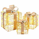 HKH Conjunto de 3 Presentes Decorativos em PET - Branco Quente