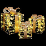 HKH Conjunto de 3 Presentes Decorativos em PET - Branco Quente