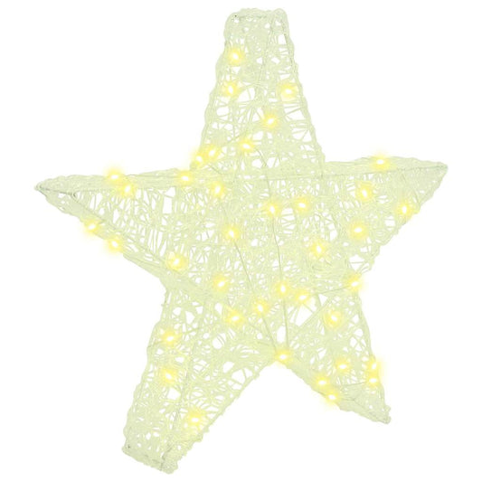 HKH Estrela 3d com 50 LED em Acrílo - Branco Quente