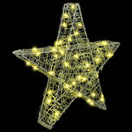 HKH Estrela 3d com 50 LED em Acrílo - Branco Quente