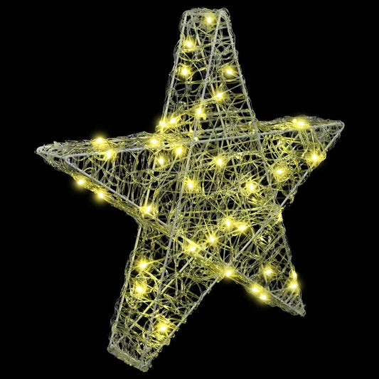 HKH Estrela 3d com 50 LED em Acrílo - Branco Quente