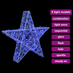 HKH Estrela 3d com 50 LED em Acrílo - Azul