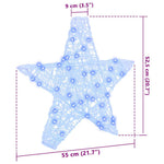 HKH Estrela 3d com 50 LED em Acrílo - Azul