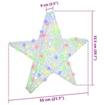 HKH Estrela 3d com 50 LED em Acrílo - Colorido
