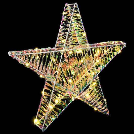 HKH Estrela 3d com 50 LED em PET - Branco Quente