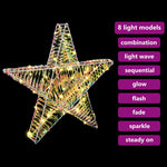 HKH Estrela 3d com 50 LED em PET - Branco Quente
