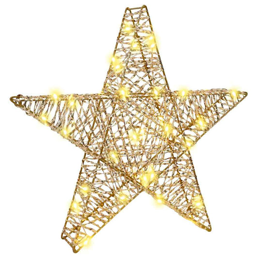 HKH Estrela 3d com 50 LED em PET - Branco Quente