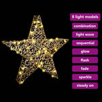 HKH Estrela 3d com 50 LED em PET - Branco Quente