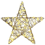 HKH Estrela 3d com 50 LED em Vime - Branco Quente