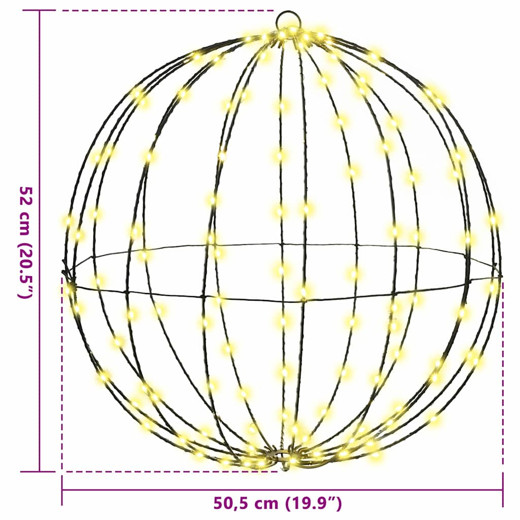 HKH Bola com 160 LED em Metal - Branco Quente