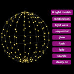 HKH Bola com 192 LED em Metal - Branco Quente