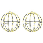 HKH Conjunto de 2 Bolas com 192 LED's em Metal - Branco Quente