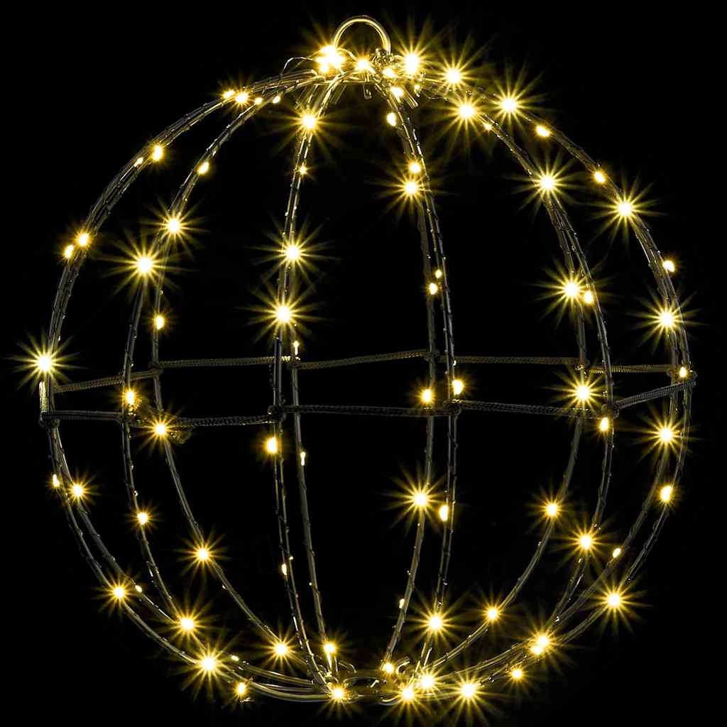 HKH Conjunto de 2 Bolas com 192 LED's em Metal - Branco Quente
