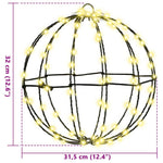 HKH Conjunto de 2 Bolas com 192 LED's em Metal - Branco Quente