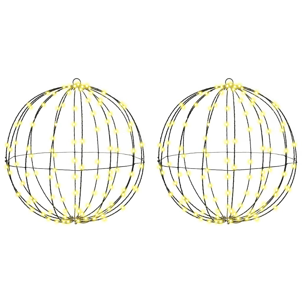 HKH Conjunto de 2 Bolas com 320 LED's em Metal - Branco Quente