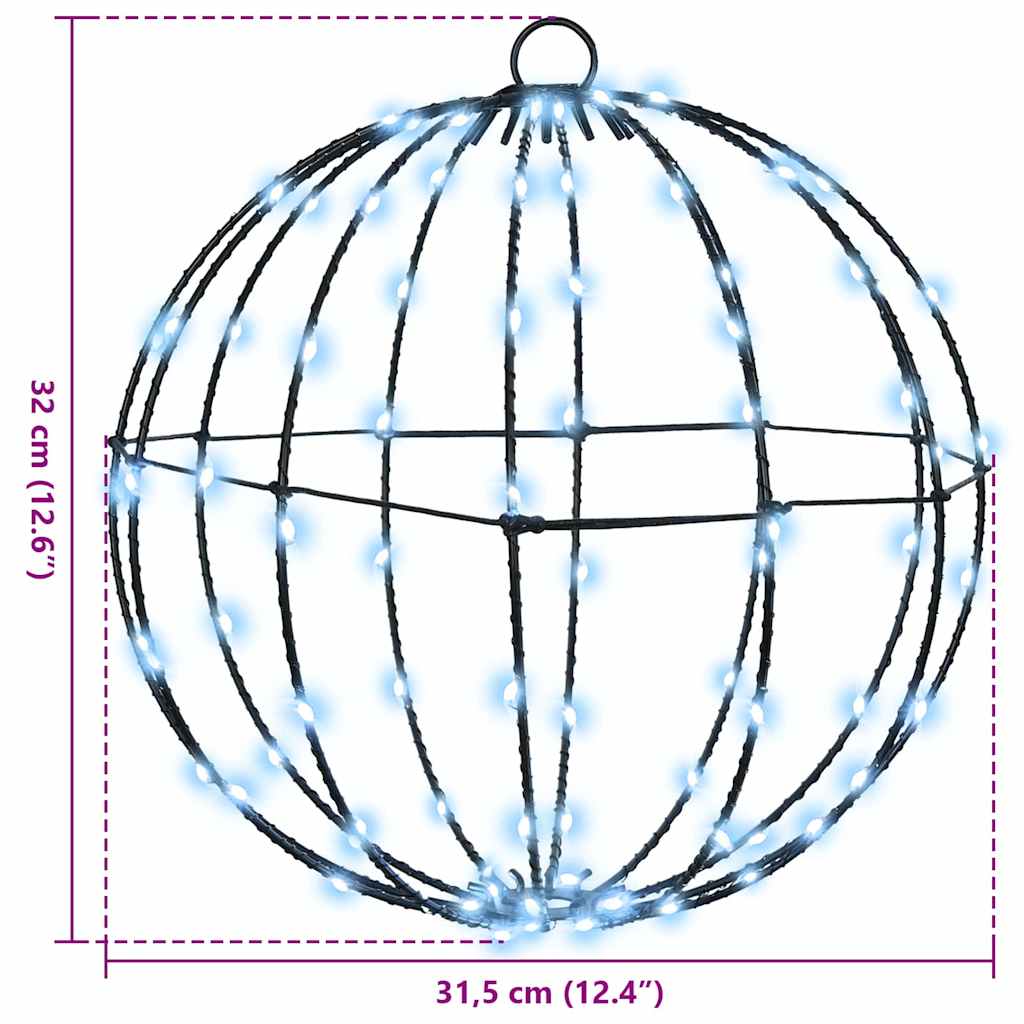 HKH Bola com 96 LED em Metal - Branco Frio