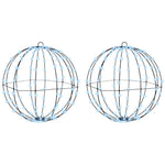 HKH Conjunto de 2 Bolas com 192 LED's em Metal - Branco Frio