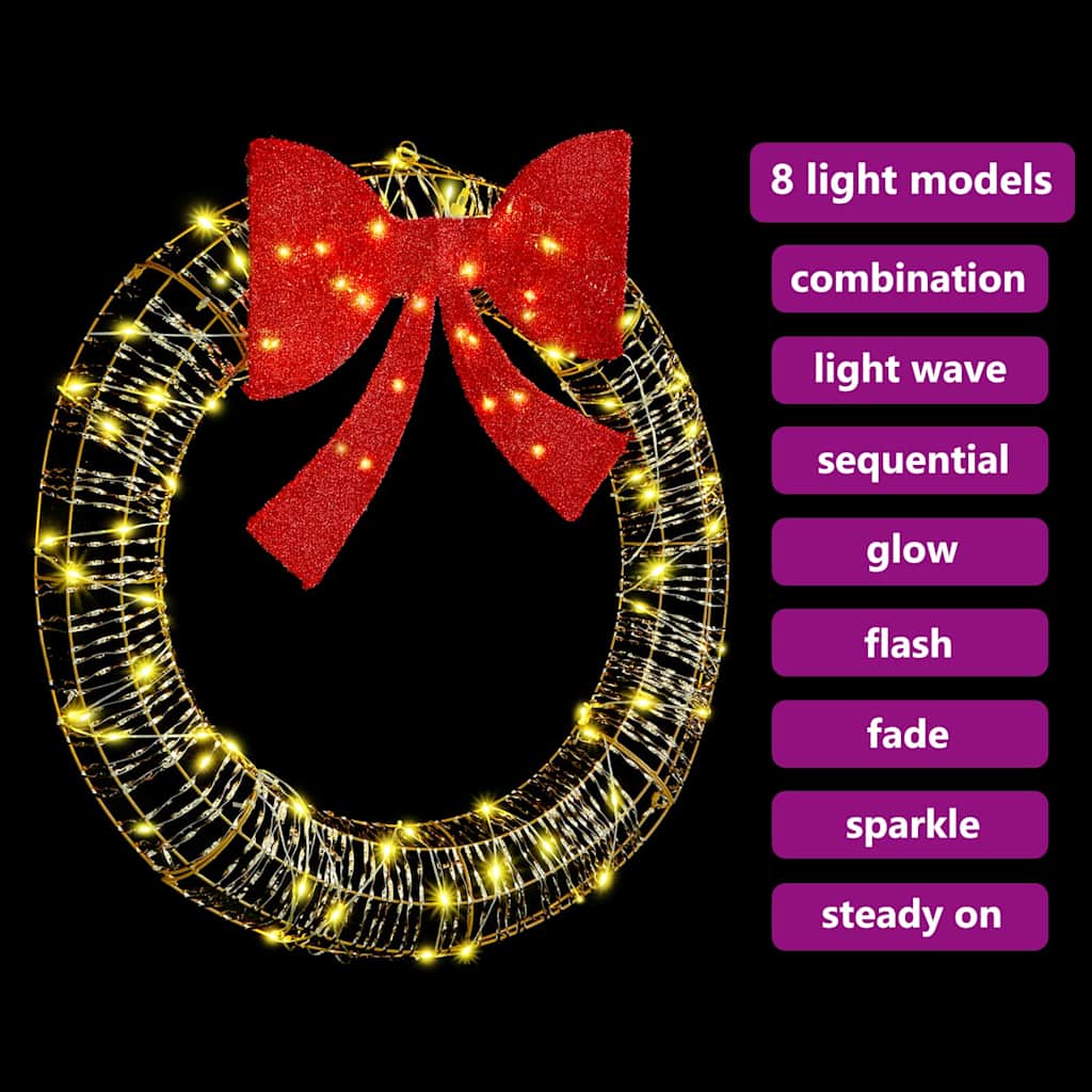 HKH Guirlanda com 80 LED em PET - Branco Quente