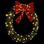 HKH Guirlanda com 80 LED em Vime - Branco Quente