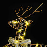 HKH Conjunto de 2 Renas com 40 LED's em PET - Branco Quente