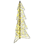 HKH Árvore de Natal com 100 LED em Vime - Branco Quente