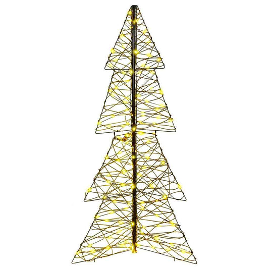 HKH Árvore de Natal com 160 LED em Vime - Branco Quente