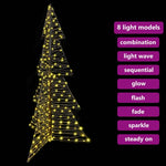 HKH Árvore de Natal com 240 LED em Vime - Branco Quente