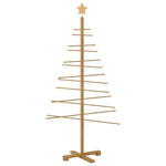 HKH Árvore de Natal de Madeira com Suporte Castanho em Bambu